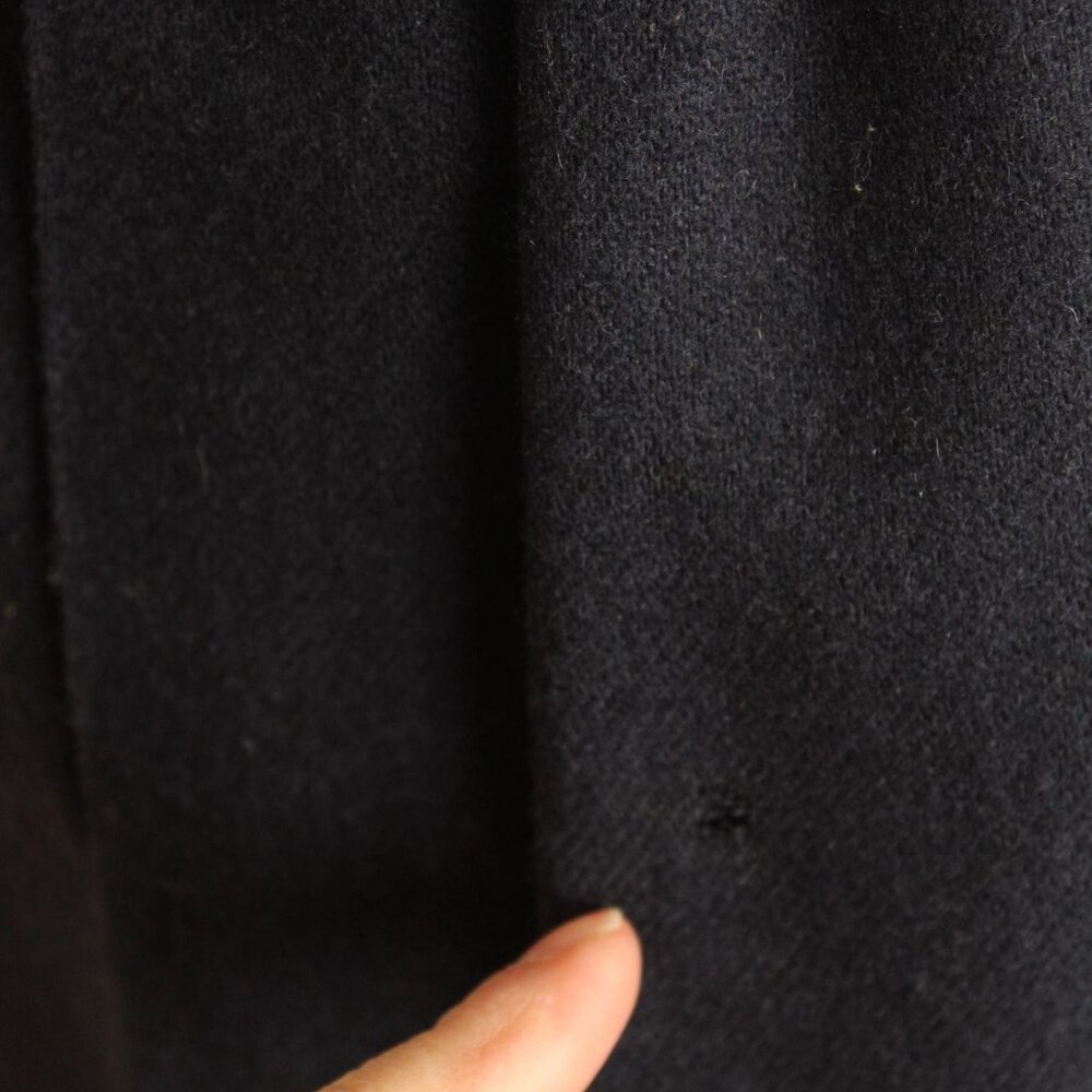 Vintage 1980s Dress with Pockets, J.G. Hook Wool Navy Blue Pinafore, Size 8 - Picture 9 of 14